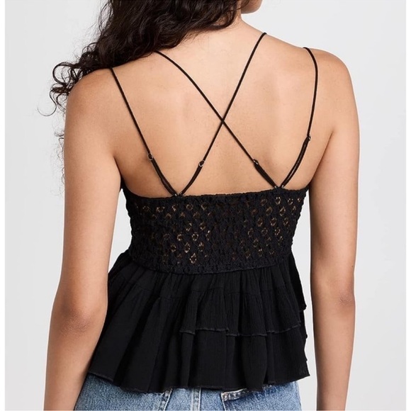 Free People black Adella top - Picture 3 of 7